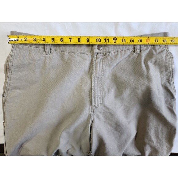 Columbia Sportswear Co. Men's Size 38 Khaki Chino Shorts Embroidered Pocket Logo - Picture 8 of 16